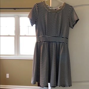 Francesca’s short sleeve striped Spring dress.